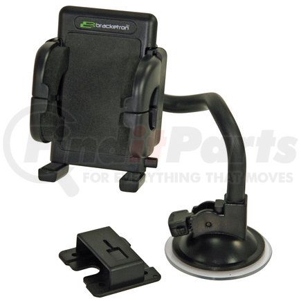 Bracketron Inc PHW203BL GPS Windshield Mount, Mobile Grip-It, 12", Rotating