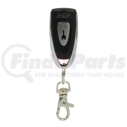 Crimestopper RSTX1G5 Replacement Remote, 1-Button, Black/Chrome, includes Key Ring with Lobster Clasp