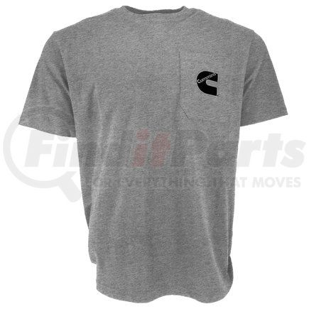 Cummins CMN4754 T-Shirt, Unisex, Short Sleeve, Sport Gray, Pocket Tee, Large