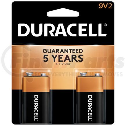 Duracell Batteries MN1604B2Z Alkaline Battery, CopperTop, 9V