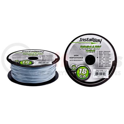 The Install Bay PWGY16500 Primary Wire - 16 Gauge, 500 ft., Gray