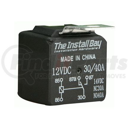 THE INSTALL BAY RL3040 SPDT Relay, 12V, 30/40 Amp, Economy, Universal