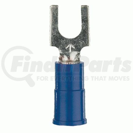 The Install Bay 3MBVST8 Spade Terminal - 16-14 Gauge, Blue, Vinyl, #8, 100/Pckage