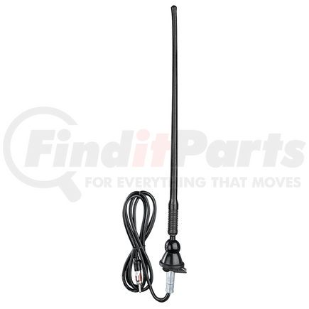 Metra Electronics 44US07R Side/Top Mount, for 1" (25mm) Hole Split Ball Applications Antenna, 14" (36cm) Removable Black Conductive Rubber Mast, 54" (137cm) Cable