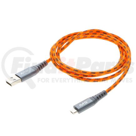Mobile Spec MBSHV0413 USB Charging Cable - Micro Cable, 4 ft., Orange, Hi-Visibility