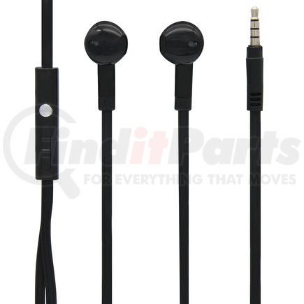 Mobile Spec MBS10241 Earplugs - Stereo Earbuds, with In-Line Mic, Black