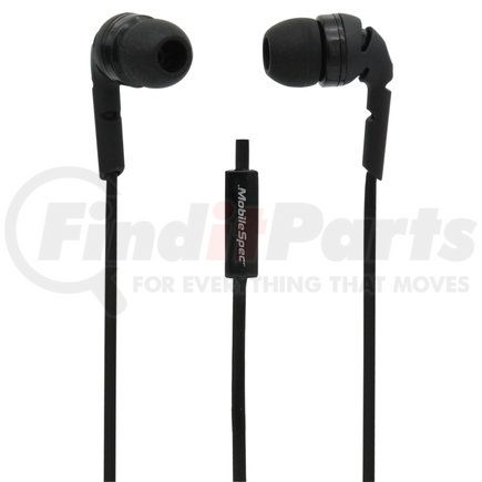 Mobile Spec MBS10111 Earplugs - Stereo Earbuds, with In-Line Mic, Black