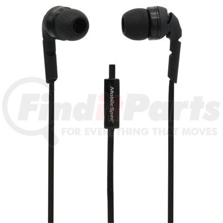 MOBILE SPEC MBS10111 - earplugs - stereo earbuds, with in-line mic, black