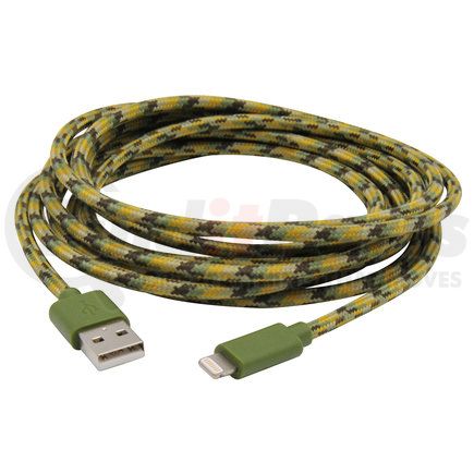 Mobile Spec MB06625 USB Charging Cable - Lightning To USB Cable, 10 ft., Camo