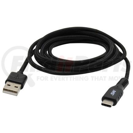 Mobile Spec MB06633 USB Charging Cable - Micro To USB-C Cable, 10 ft., Black