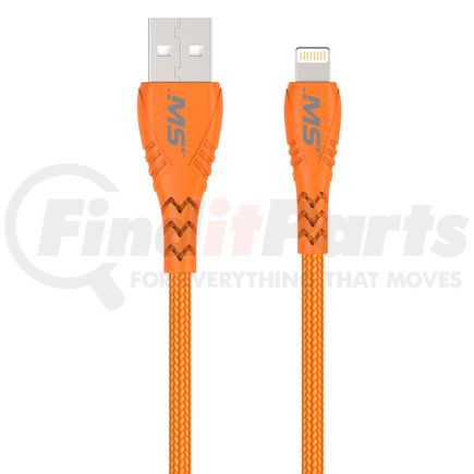 Mobile Spec MB06724 USB Charging Cable - Lightning To USB Cable, 10 ft., Hi-Visibility