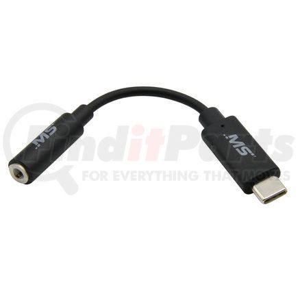 Mobile Spec MB12380 USB Charging Cable - USB-C To 3.5mm Headphone Jack Adapter, Blk