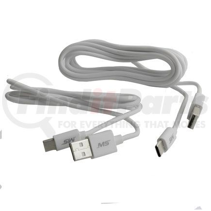 Mobile Spec MB20C2PKW USB Charging Cable - USB-C To USB Cable, White, 4 ft. and 8 ft.