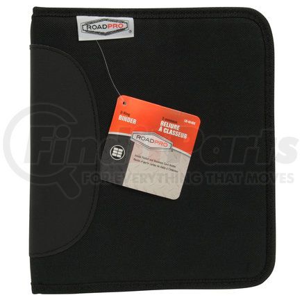 RoadPro LB-004BK Logbook Binder - 3-Ring, for Looseleaf, Black