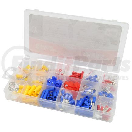 RoadPro RP-5213 Electrical Terminals Assortment - 160 Pieces, with Plastic Storage Case