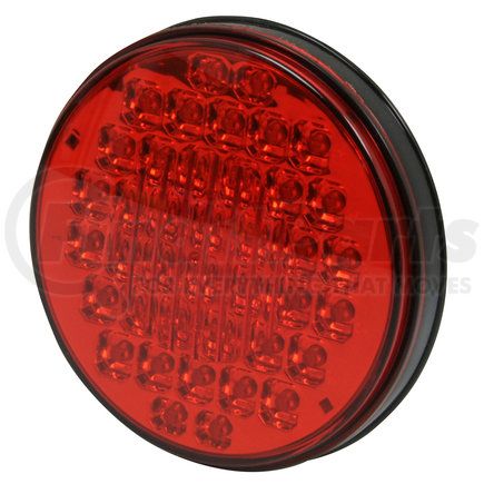 RoadPro RP-5575R Brake / Tail / Turn Signal Light - Round, 4" Diameter, Red, with Chrome Reflector, 40 LEDs