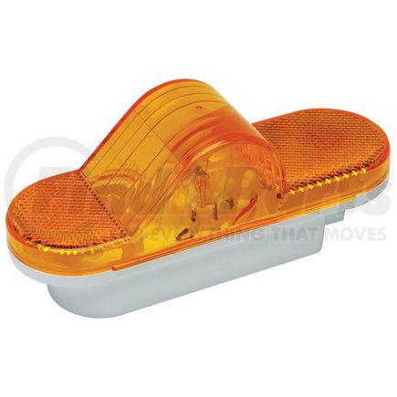 RoadPro RP-6164A Marker Light - 6.5" x 2.25", Amber, Oval, with Dome, 3-Prong Connector