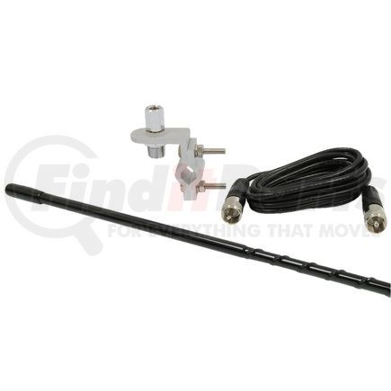 RoadPro RP-84B Antenna - CB Antenna Kit, Mirror Mount, 4 ft., with 9 ft. Cable, Black, 20 Gauge Copper Wire