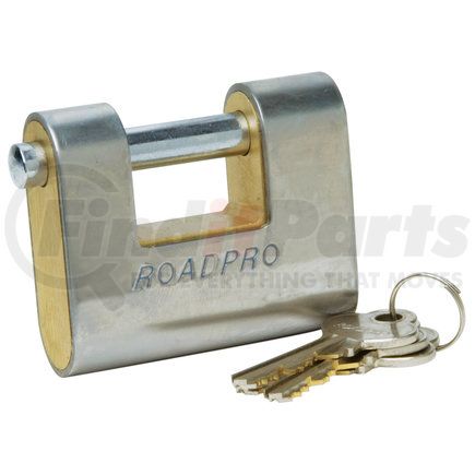 RoadPro RPLH-70 Padlock - 70 mm, High Security Brass, with 3 Keys