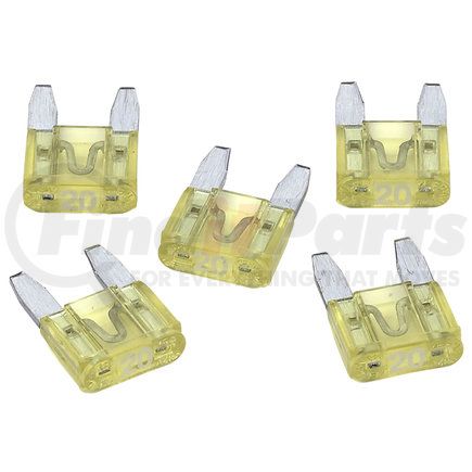 RoadPro RPMINI20 Wiring Fuse - Blade Fuse, Mini, 20, Amp, Yellow