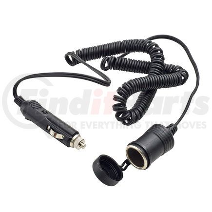 RoadPro RPPS-2231 Cigarette Lighter Wiring Harness - Cigarette Lighter Cord, 10 ft. Coiled, Platinum