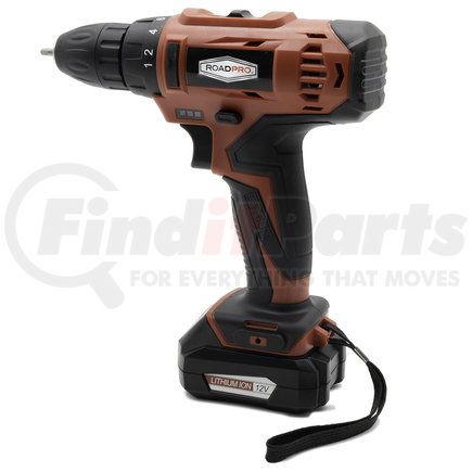 RoadPro RPRD21CD003 Power Drill - Cordless, 12V, Charging Cord Included, 2-Speed/18 Torque Settings