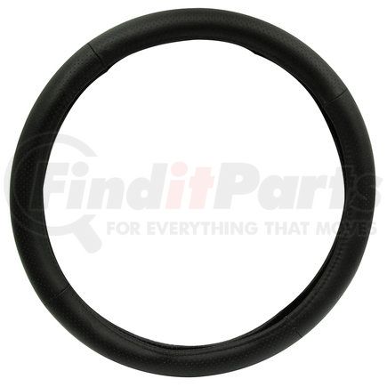 RoadPro RPSW3006 Steering Wheel Cover - 18", Black, Genuine Leather