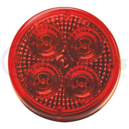 RoadPro RP1010RDL Marker Light - Round, 2.5" Diameter, Red, Diamond Lens, 2-Pin Connector, 4 LEDs