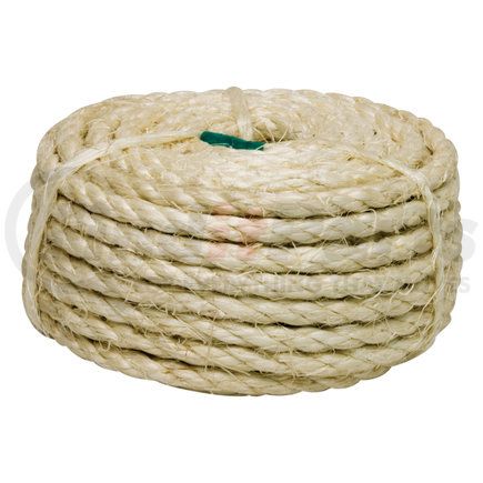 RoadPro RP1302 Rope - Sisal Rope, 1/4" Width, 50 ft., 3-Strand, Twisted