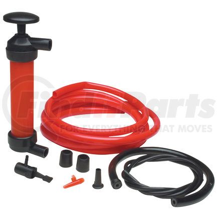RoadPro RP36667 Siphon and Pump - Multi-Use, with Air Pressure Hose Dipstick Tube Adapters and Inflation Adapter