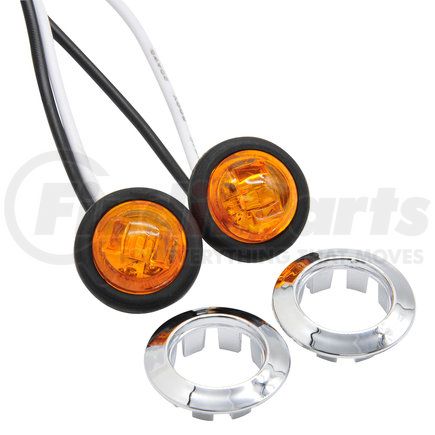 RoadPro RP534A2 Marker Light - 0.75", Amber, LED, with Light Grommet