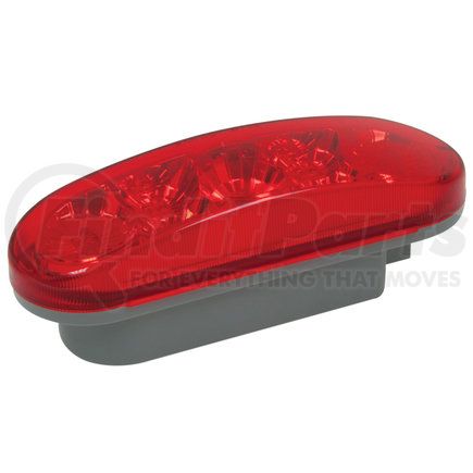 RoadPro RP6064RSMD Brake / Tail / Turn Signal Light - 6.5" x 2.25", Red, Oval, Diamond Lens, 7 LEDs