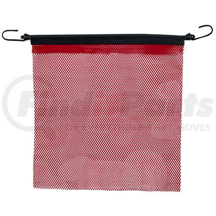 ROADPRO 1818B - safety flag - danger/warning flag, red nylon mesh, 18" x 18", with elastic strap and plastic coated j-hooks