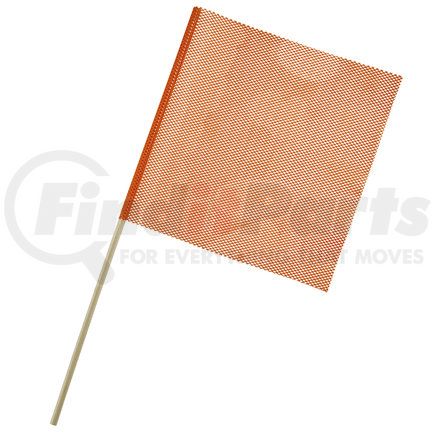 RoadPro 1818SO Safety Flag - Danger/Warning Flag, Orange Nylon Mesh, 18" x 18", with 3 ft. Wooden Dowel