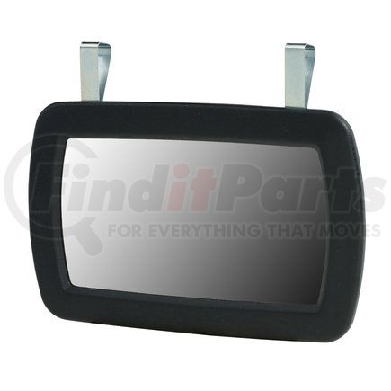 Truckspec 7071 Door Mirror Rain Guard Visor - Removable Clip-On, 4-3/8" x 6-5/8", Black, Plastic Frame, Small