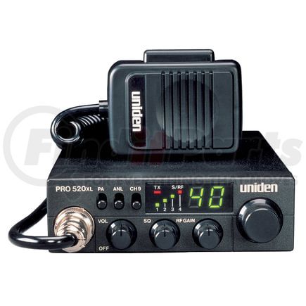 Uniden PRO-520XL CB Radio - Euro-Styled, 2-Way, Compact Mobile