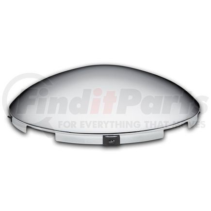 Roadmaster 203 Hub Cap, Front, Chrome, 4 Notch Cut-Out, for Steel Wheels, 8-23/32"