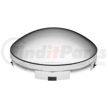 ROADMASTER 205-1 - hub cap, front, chrome, 6 multi-notch cut-out, 3/4" lip, 1-3/8" extended height, fits 4, 5 and 6 notch hubs, for aluminum wheels, 8-23/32"