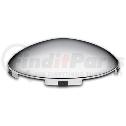 ROADMASTER 208 - hub cap, front, chrome, 6 multi-notch cut-out, 3/8" lip, for 4, 5 and 6 notch hubs, for steel wheels, 8-23/32"