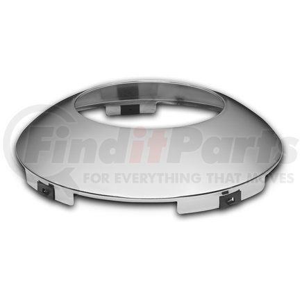 Roadmaster 208H Hub Cap, Front, Chrome, 6 Multi-Notch Cut-Out, 3/8" Lip, 4-3/4" Meter Hole, fits 4, 5 and 6 Notch Hubs, for Steel Wheels, 8-23/32"