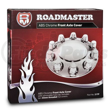 Roadmaster 217P Wheel Axle Cover, Front, ABS, Chrome