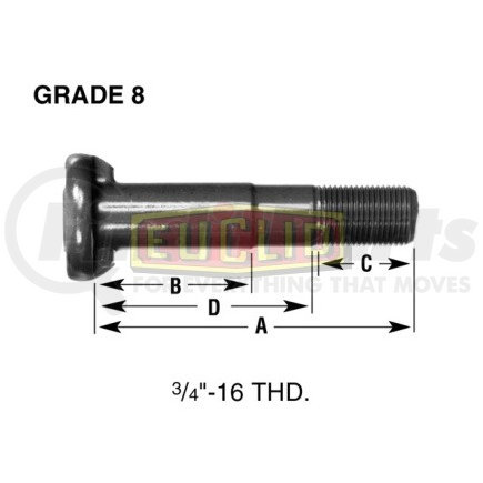 Euclid E-9002-R Euclid Wheel End Hardware - Wheel Stud, Single End, RH