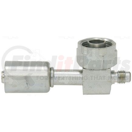 Four Seasons 12819 90° Female O-Ring Short Drop with R12 Service Port, Steel, Std. Dia. Beadlock