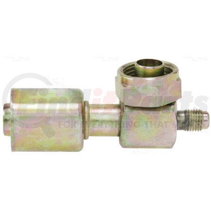 Four Seasons 12823 90° Female O-Ring Short Drop with R12 Service Port, Steel, Std. Dia. Beadlock