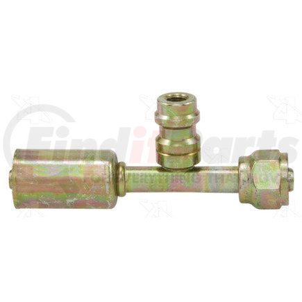 Four Seasons 14966 Straight Female O-Ring Long Pilot with R134a Service Port, Stl, Std. Dia. Bdlck