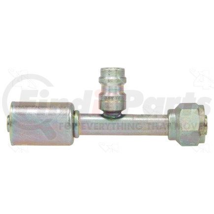 Four Seasons 14968 Straight Female O-Ring Long Pilot with R134a Service Port, Steel, Standard Diameter Beadlock A/C Fitting