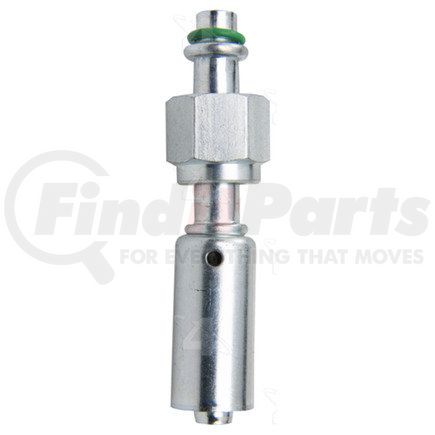 Four Seasons 18046 Straight Female O-Ring Long Pilot, Steel, Reduced Diameter Beadlock A/C Fitting