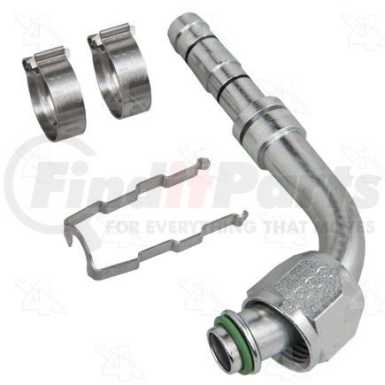 FOUR SEASONS 19288 EZ Clip 90° Female O-Ring Hose Repair Fitting Kit w/ High Side R134a Service Port