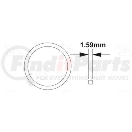 Four Seasons 24117 Teflon Seal Rotolock Fitting O-Ring