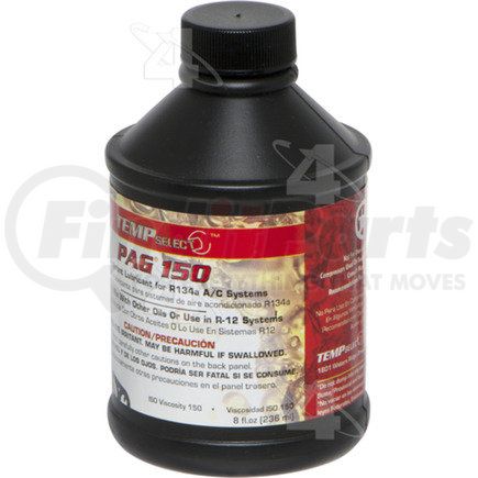 Four Seasons 59003 Refrigerant Lubricant - PAG 150 Oil, Bottle Type, for R134a A/C Systems, 8 Oz.